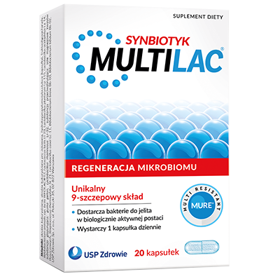 Opakowanie synbiotyku Multilac Kapsułki