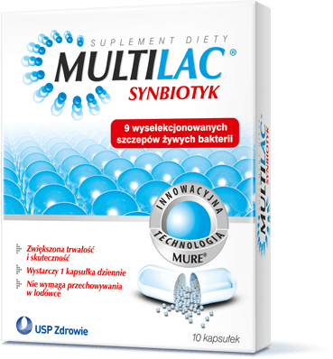 Opakowanie synbiotyku Multilac Kapsułki