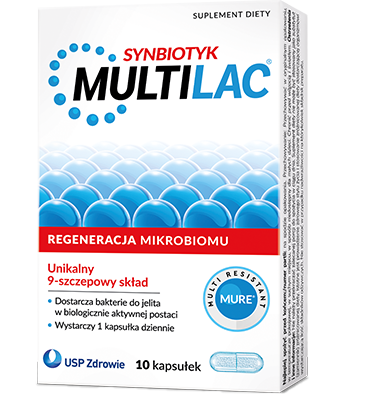 Opakowanie synbiotyku Multilac Kapsułki